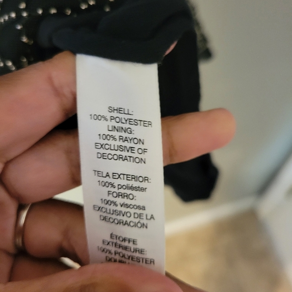 Chico's Women's Black Tank Top with Geometric Design. Size M - Picture 6 of 6